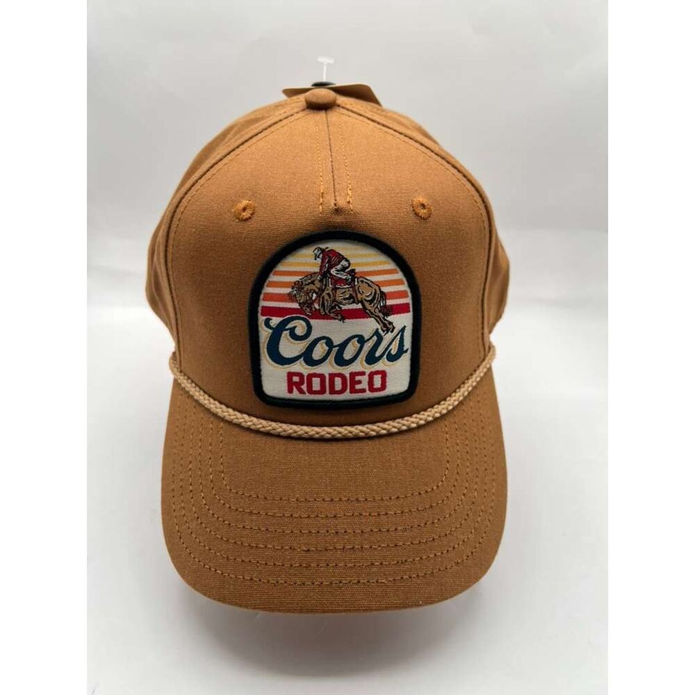 Coors Rodeo Banquet Snapback Hat Brown Rope Cap Adjustable Western Cowboy NWT